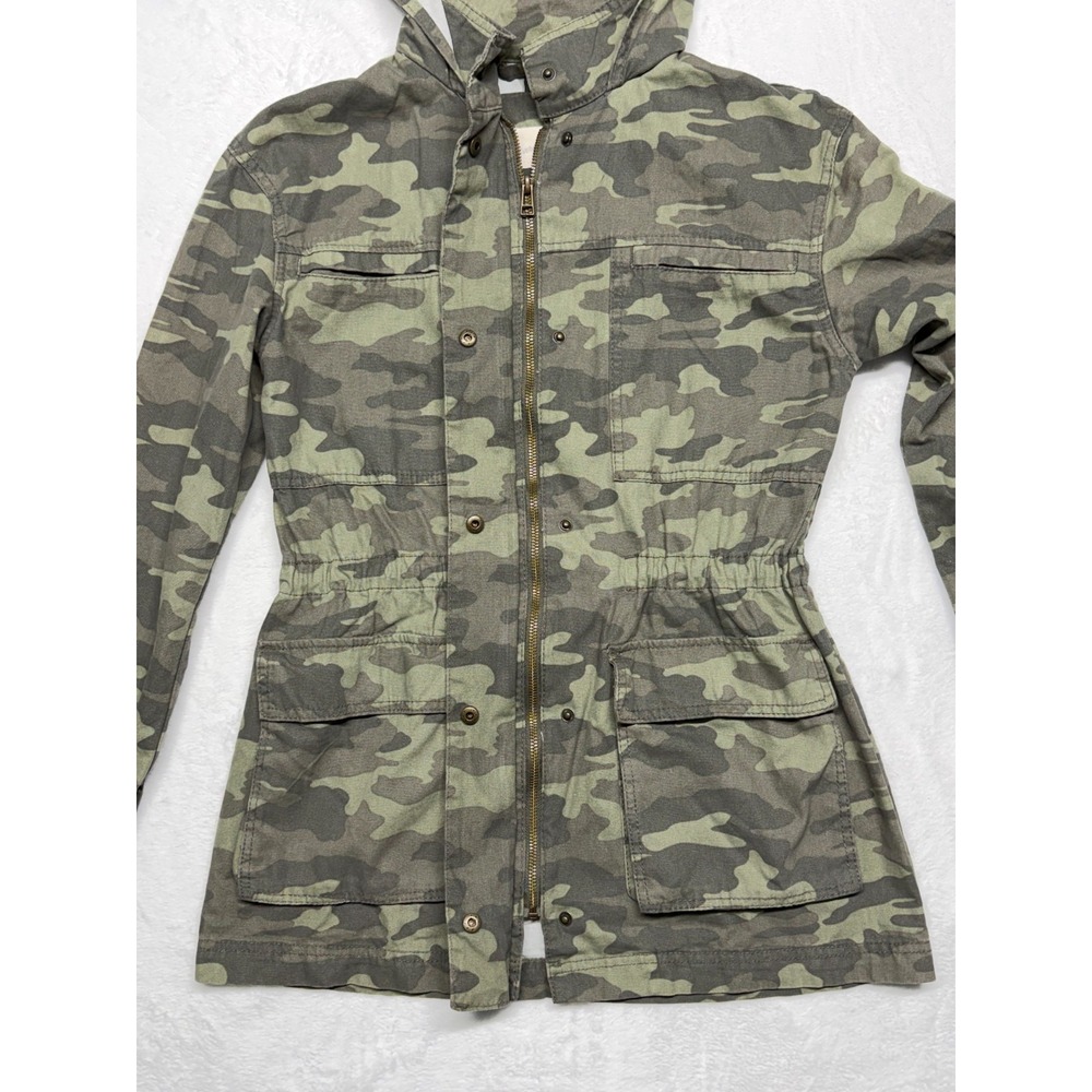 Universal Thread Green Camo Women's Small Utility Jacket Barn Coat Work Military - Picture 2 of 6